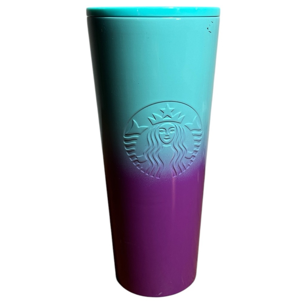 Starbucks 24 oz Ombre Teal/purple Stainless Steel Tumbler